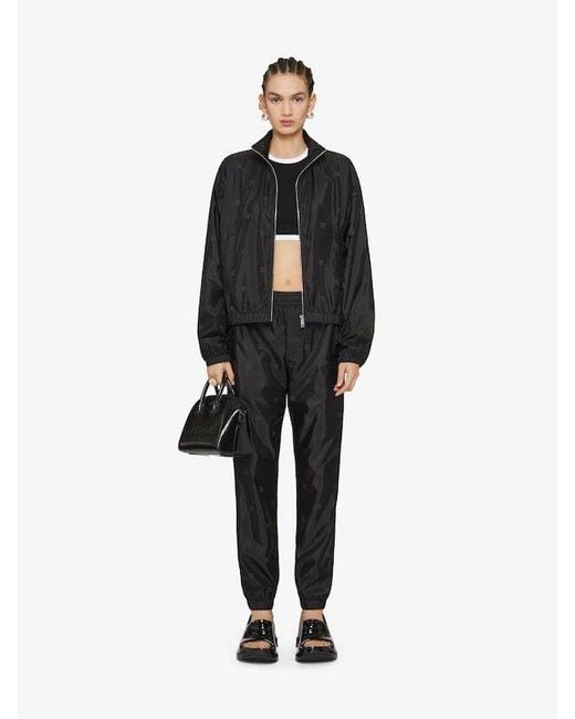 Givenchy Black 4G Zipped Tracksuit Jacket for men