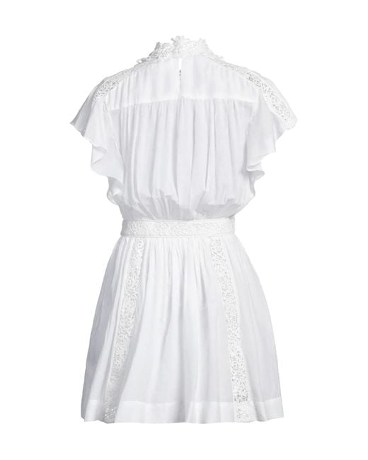 Isabel Marant White Simple Short-Sleeved Dress