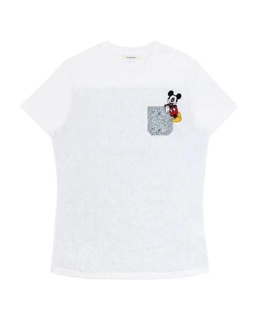 Iceberg White Round-Necked Logo T-Shirt for men