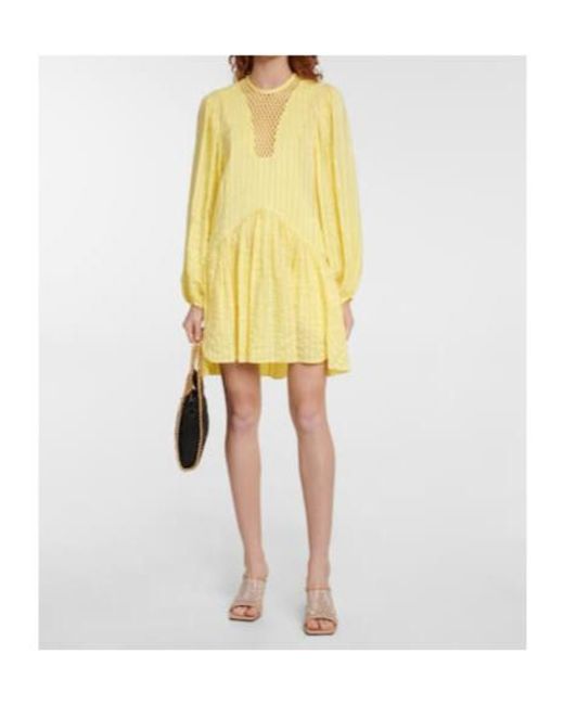 Stella McCartney Yellow Seersucker Minidress