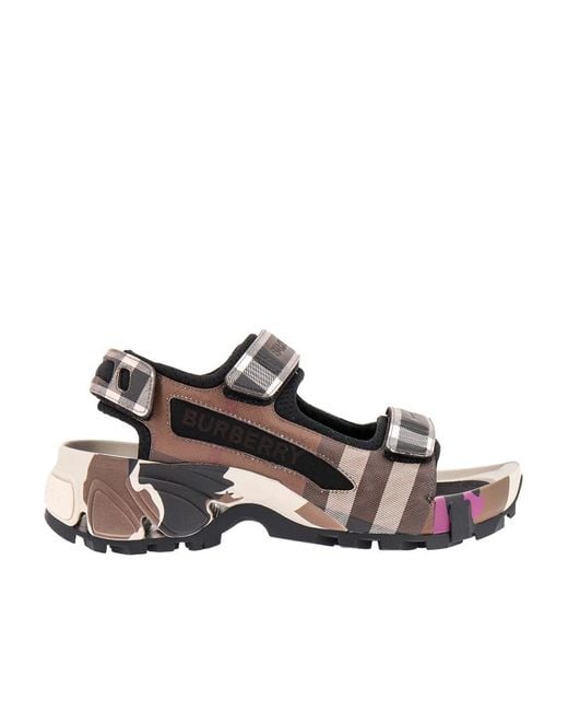 Burberry Multicolor Arthur Check-Pattern Sandals