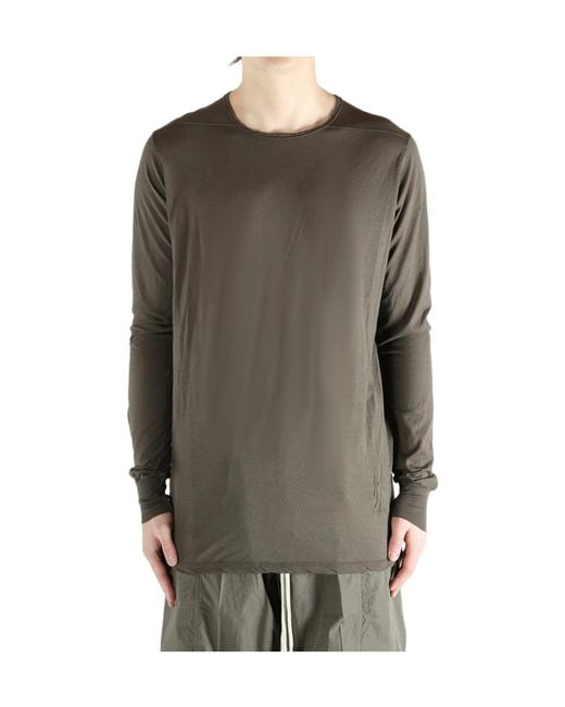 Rick Owens Gray Level Long Sleeve T-Shirt for men