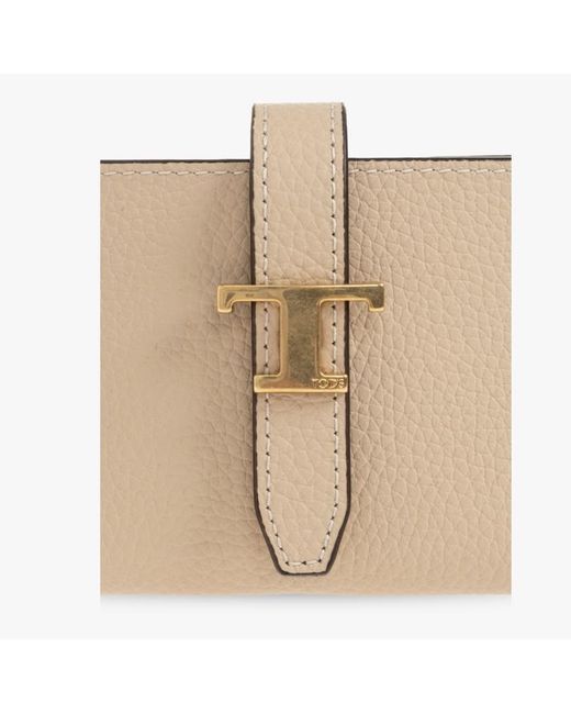 Tod's Natural Logo Card Holder