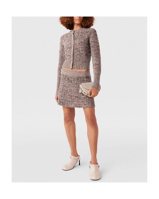 Stella McCartney Brown Rib Coarse Knitted Cardigan