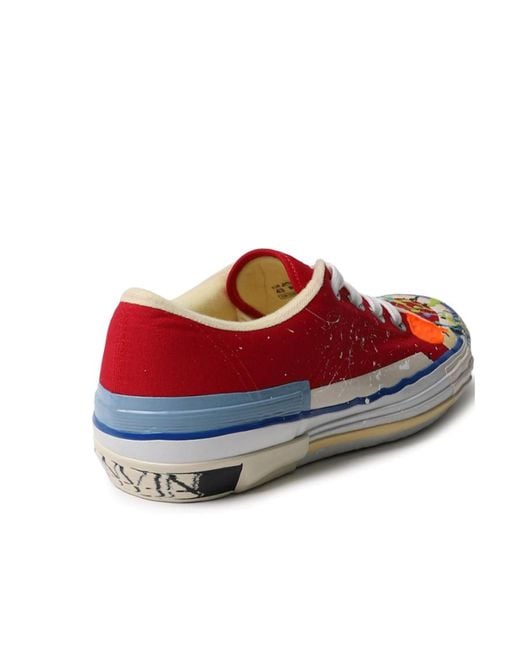 Lanvin Red X Gallery Dept. Low-Top Sneakers