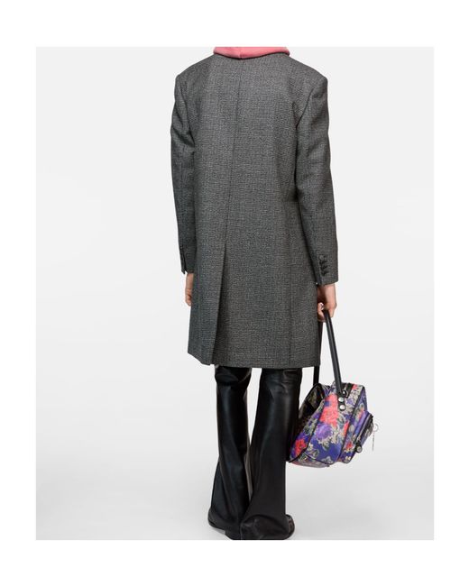 Acne Gray Wool Coat for men