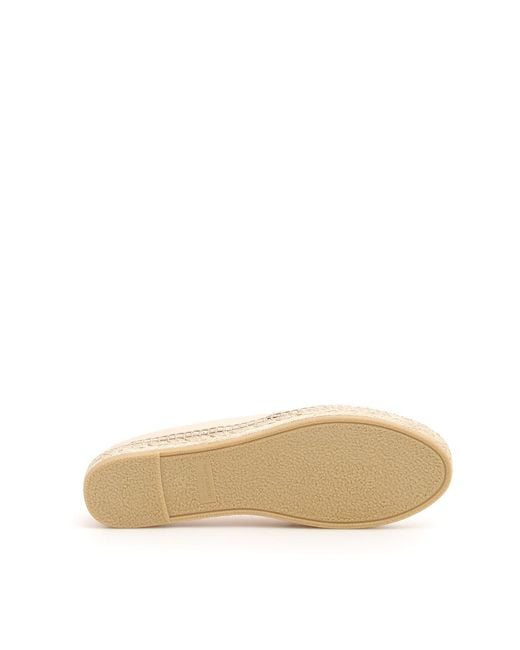 Saint Laurent Natural Metallic Logo Genuine Leather Straw Shoes