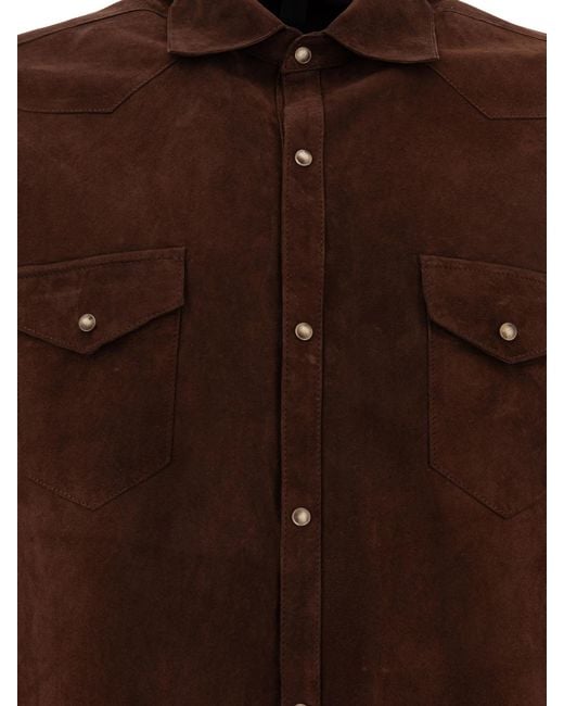 Tagliatore Brown Wayne Button-Up Jacket for men