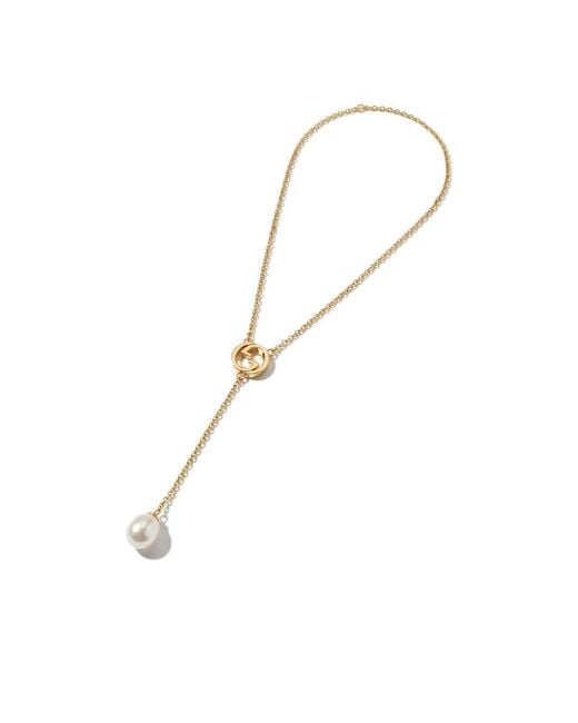 Gucci White Blondie Embellished Drop Necklace