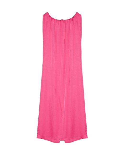 Yves Salomon Pink Belted Maxi Dress
