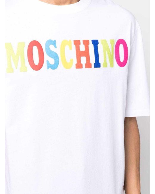 Moschino White Logo Short-Sleeved T-Shirt for men