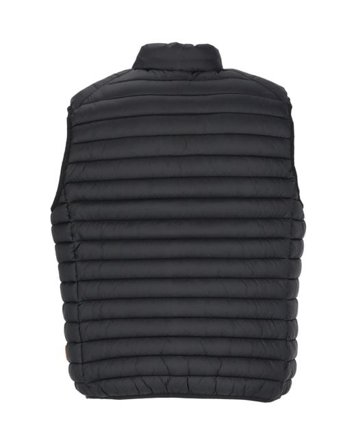 Save The Duck Black Adam Quilted Gilet for men
