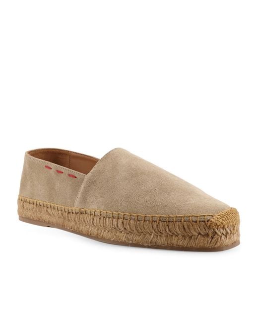 Kiton Natural Square-Toe Slip-On Espadrilles for men
