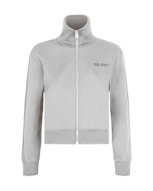 The Attico Gray The Zipped Track Jacket