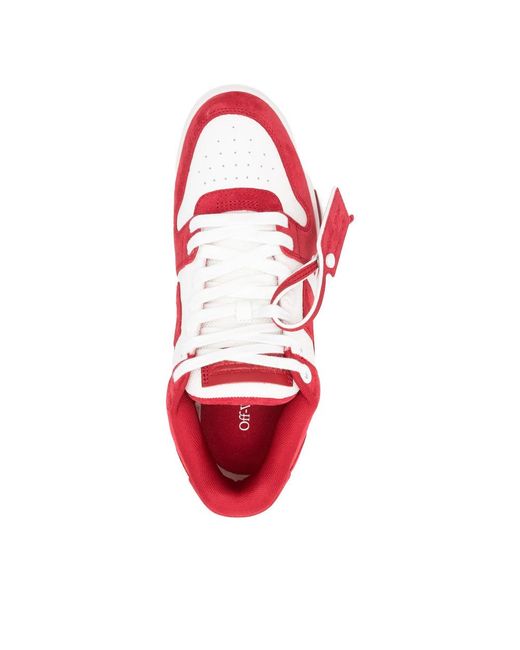Off-White c/o Virgil Abloh Red Out Of Office Lace-Up Sneakers for men