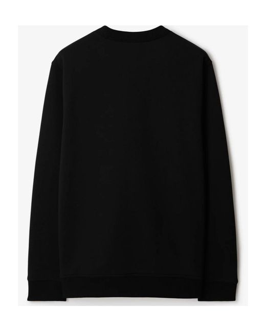 Burberry Black Round-Collar Long-Sleeve Hoodie for men