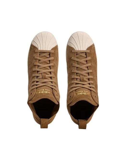 Adidas by Wales Bonner Brown Adidas Wales Bonner Superstar High-Top Sneakers