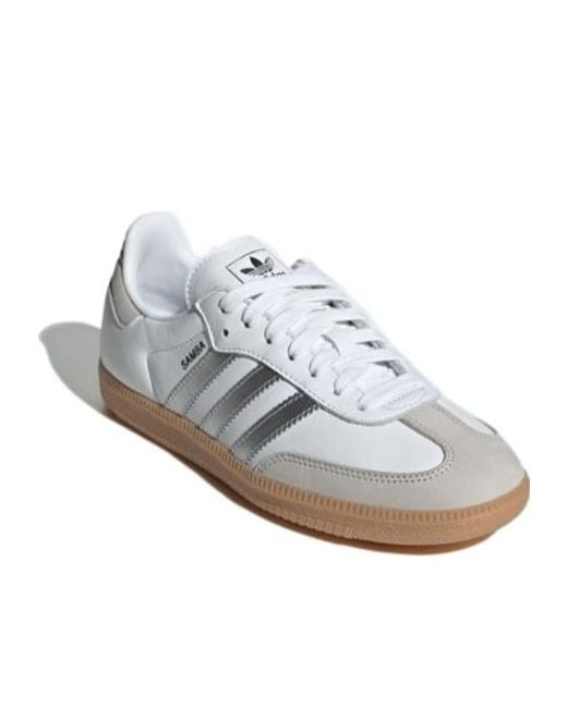 Adidas Originals White Samba Og Lace-Up Sneakers