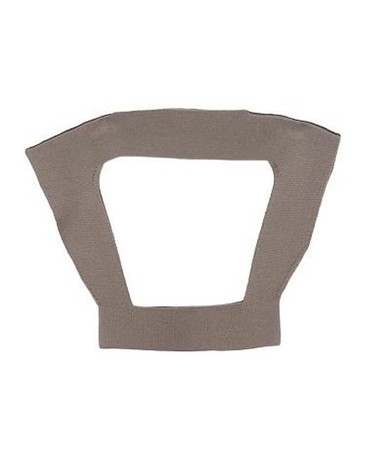 Rick Owens White Fitted Short-Sleeve Knit Top