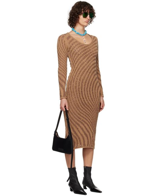 Acne Brown Pattern Dress