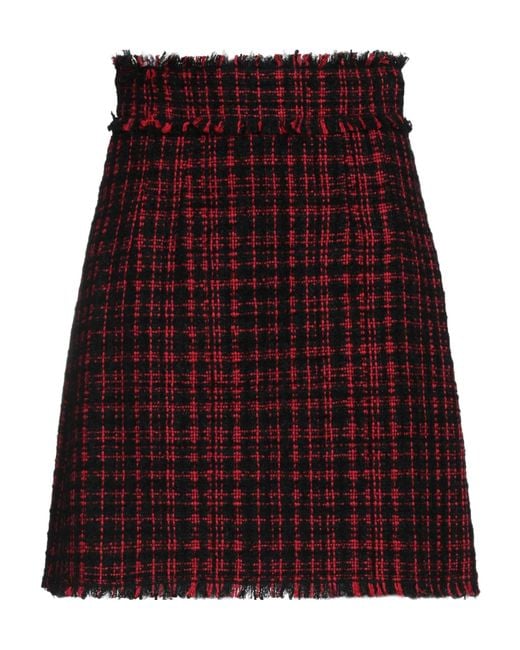 Dolce & Gabbana Purple Checked Flared Skirt