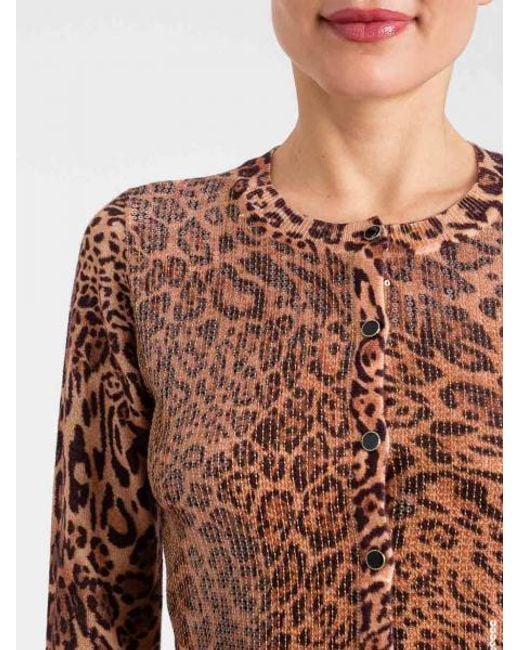 Twinset Brown Leopard Print Cardigan