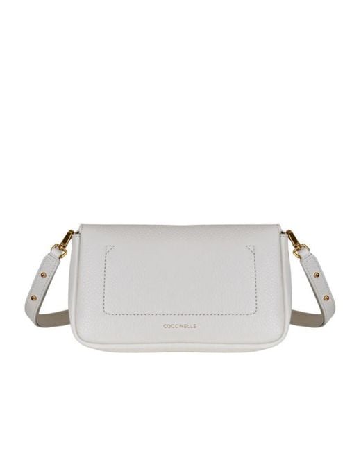 Coccinelle White Flap Shoulder Bag