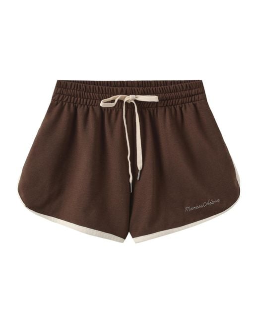 Marissa Chiara Brown Elastic Waist Shorts
