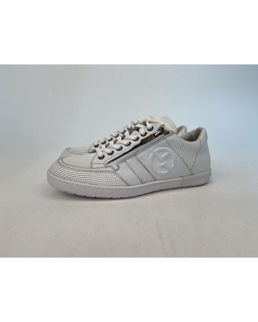 Giorgio Armani Gray Logo Casual Sneakers for men