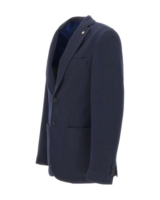 Manuel Ritz Blue Sempre Blazer Jacket for men