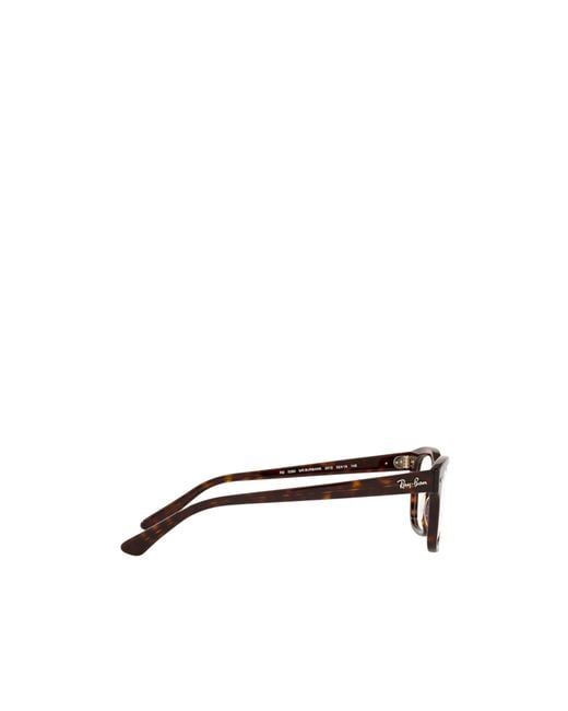 Ray-Ban White Rectangle Frame Glasses for men