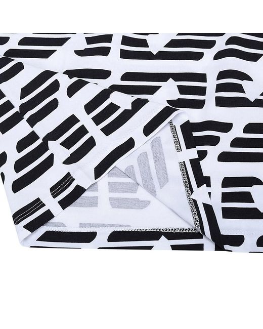 Emporio Armani White Logo Printed T-Shirt for men