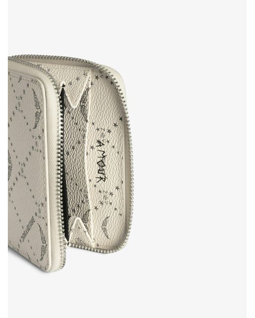 Zadig & Voltaire White Monogram-Pattern Wallet