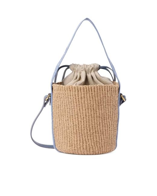 Chloé White Chloé Woody Drawstring Bucket Bag
