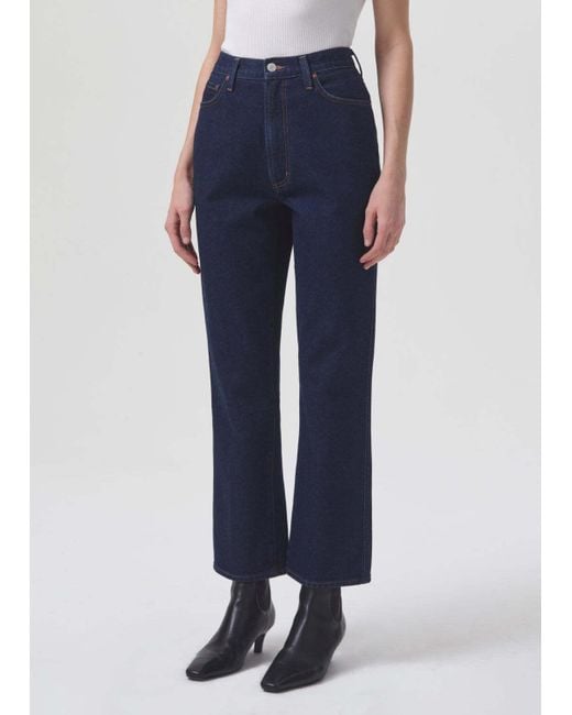 Agolde Blue Whisper Mid-Rise Flared Jeans