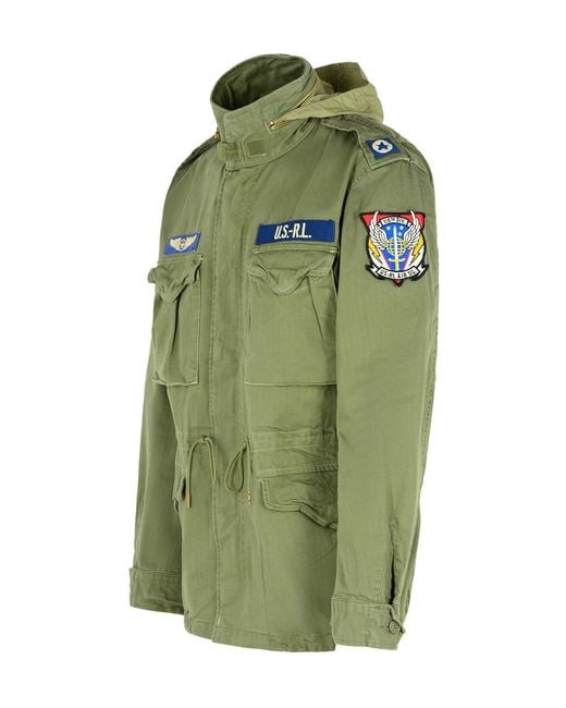 Polo Ralph Lauren Green Hooded Field Jacket for men