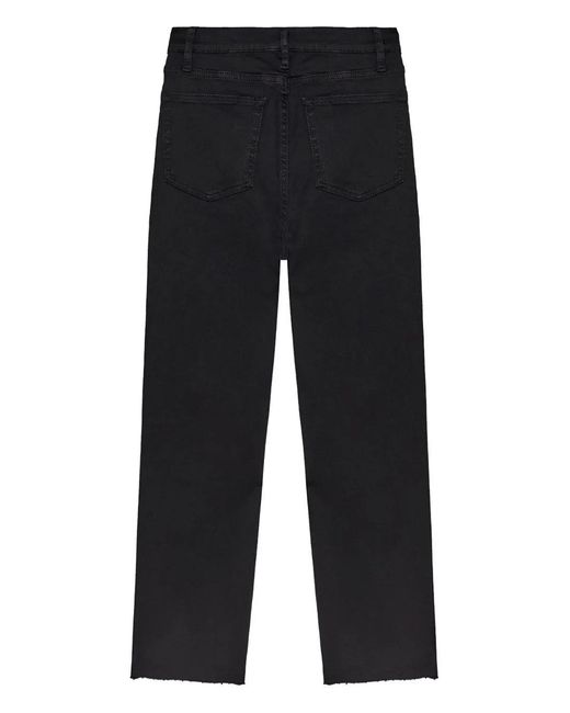 FRAME Black Frayed-Hem Jeans