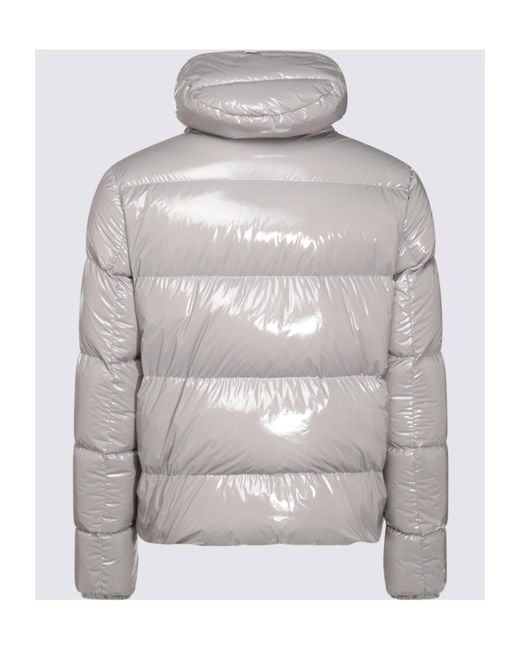Herno Gray Zip-Up Hooded Coat for men