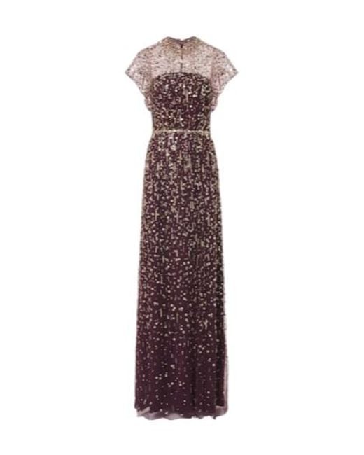 Jenny Packham Purple Sequined Gown