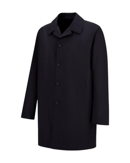 Herno Blue Buttoned Coat for men
