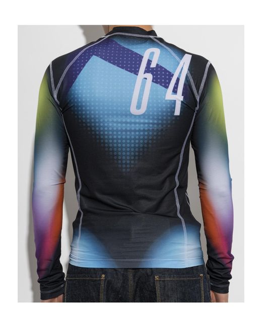 DSquared² Blue Long-Sleeved T-Shirt for men