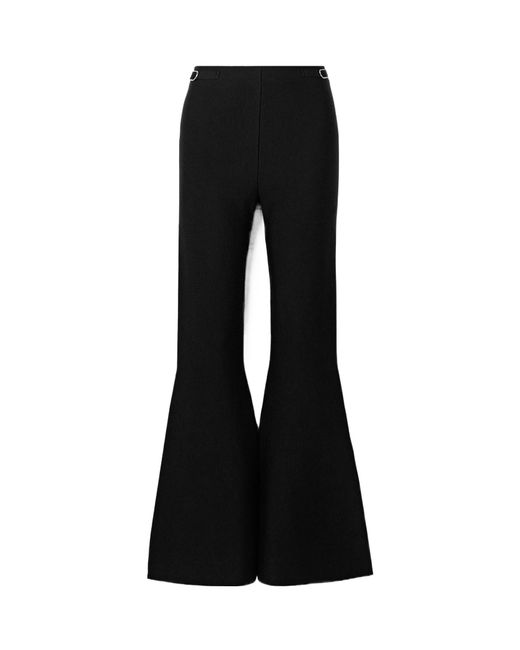 Gabriela Hearst Black Ayala Knitted Flare Pants