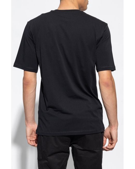 Moschino Black Item O-Neck Short-Sleeved T-Shirt for men