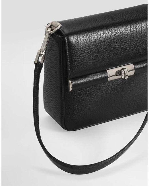 Dolce & Gabbana Black Foldover Top Shoulder Bag for men