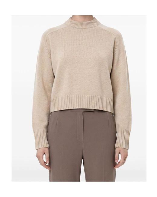 Soeur Natural Ribbed Crew-Neck Sweater