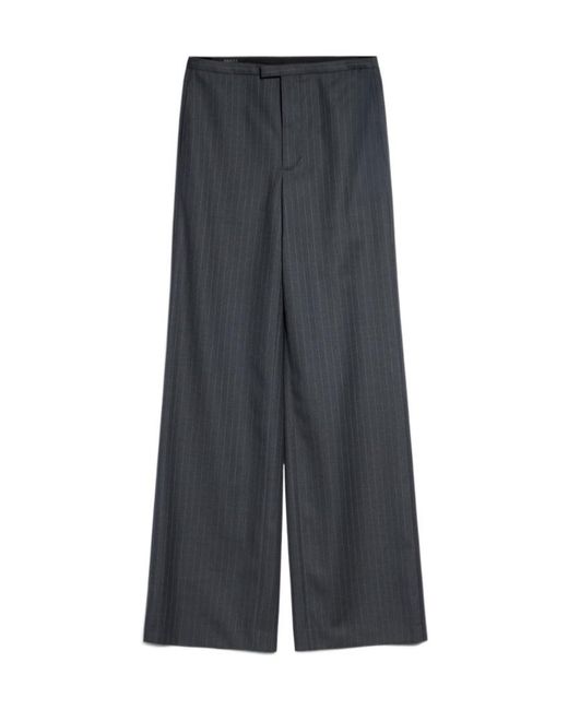 Gucci Gray Pinstripe Wool Pants