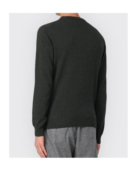 Woolrich Gray Logo Embroidered Crewneck Jumper for men