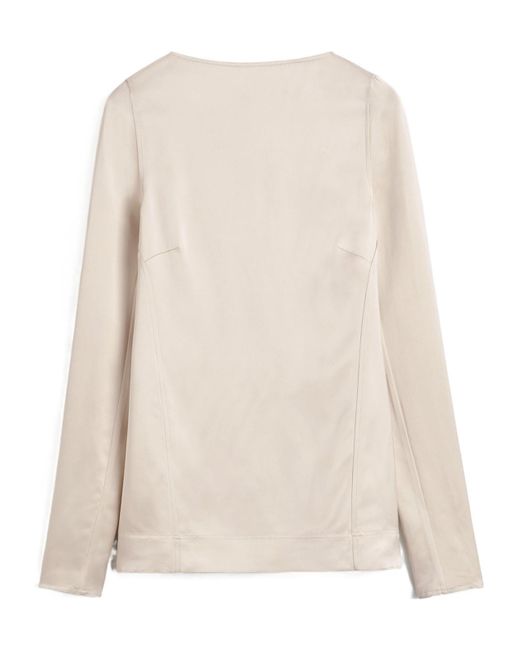 Totême  Natural Satin Long-Sleeves Top