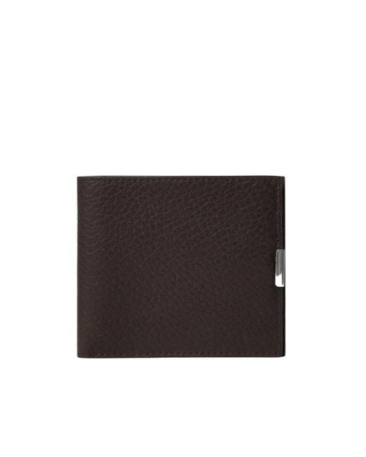 Lemaire Black Soft Tab Bifold Wallet for men