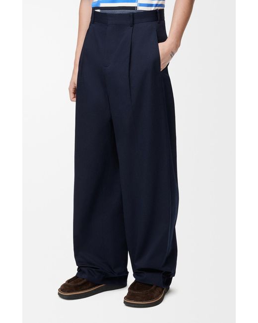 Loewe Blue Wide-Leg Trousers for men